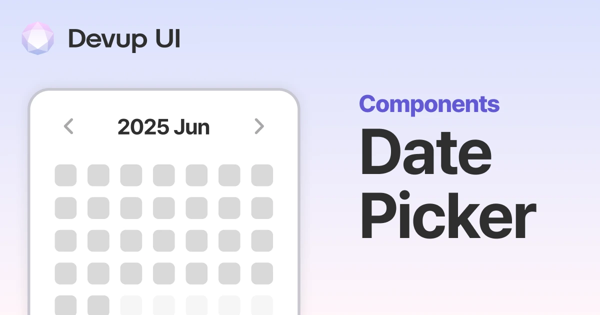 Devup UI - Date Picker